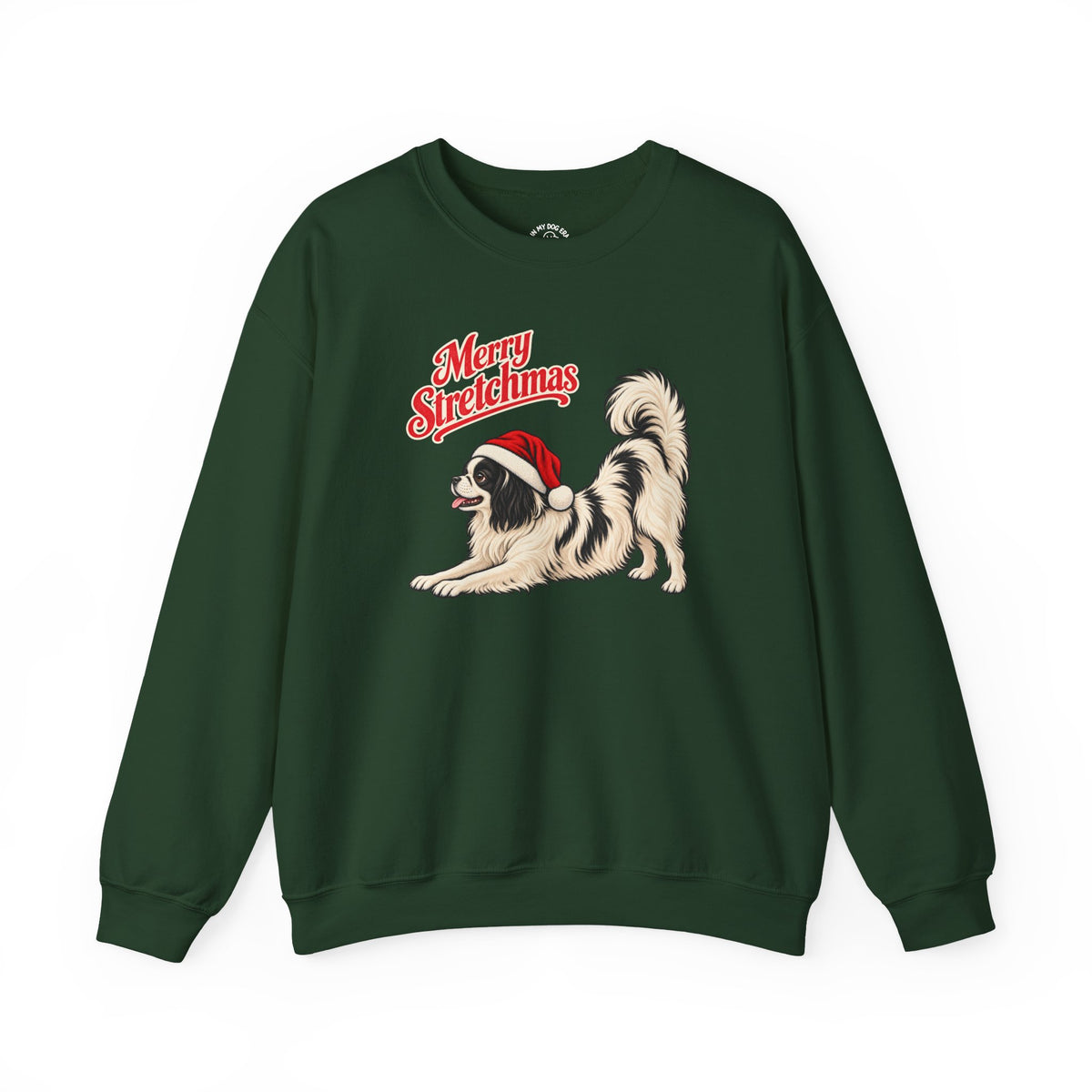 Japanese Chin Christmas Sweatshirt | Merry Stretchmas