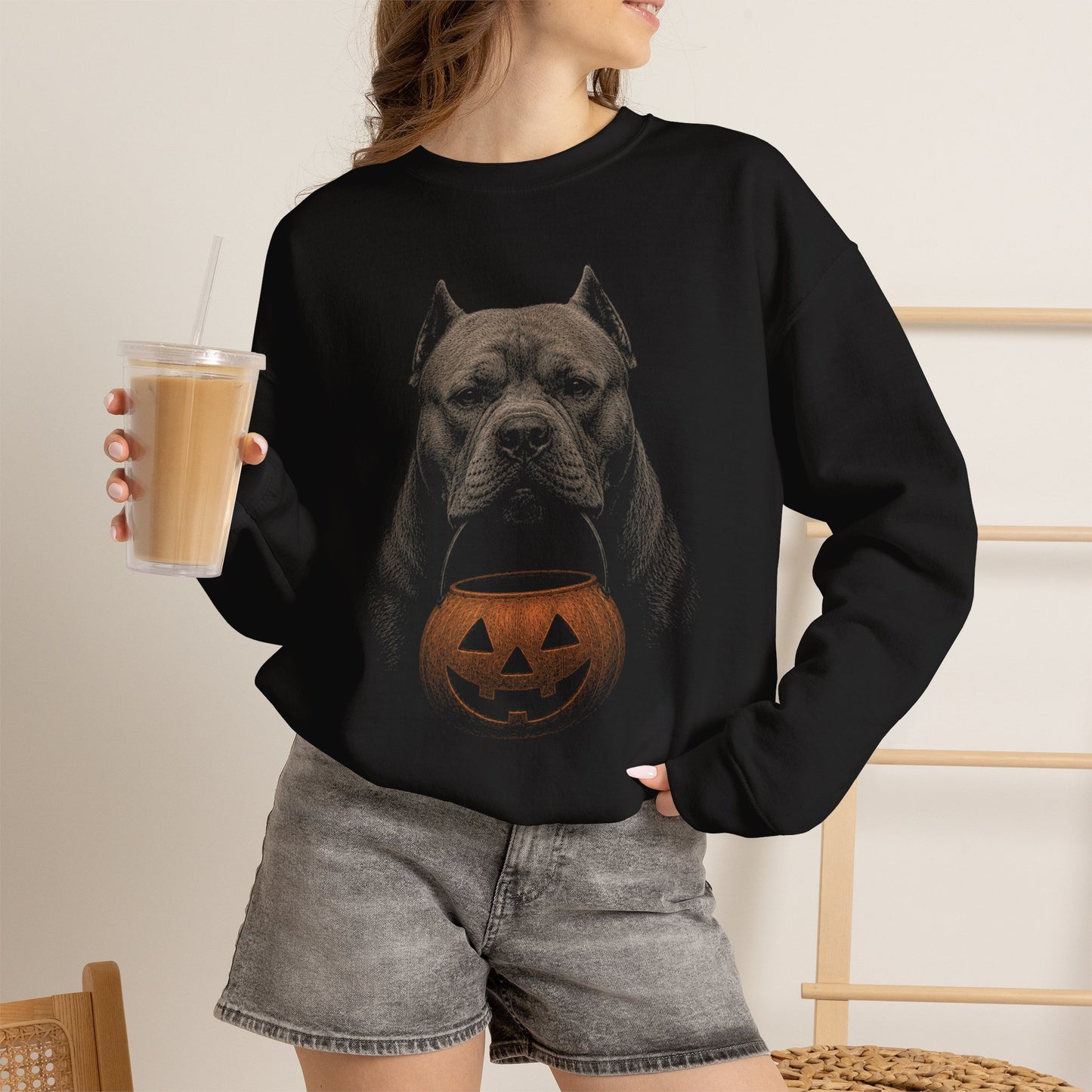 American Bully Halloween Sweatshirt – Boop or Treat