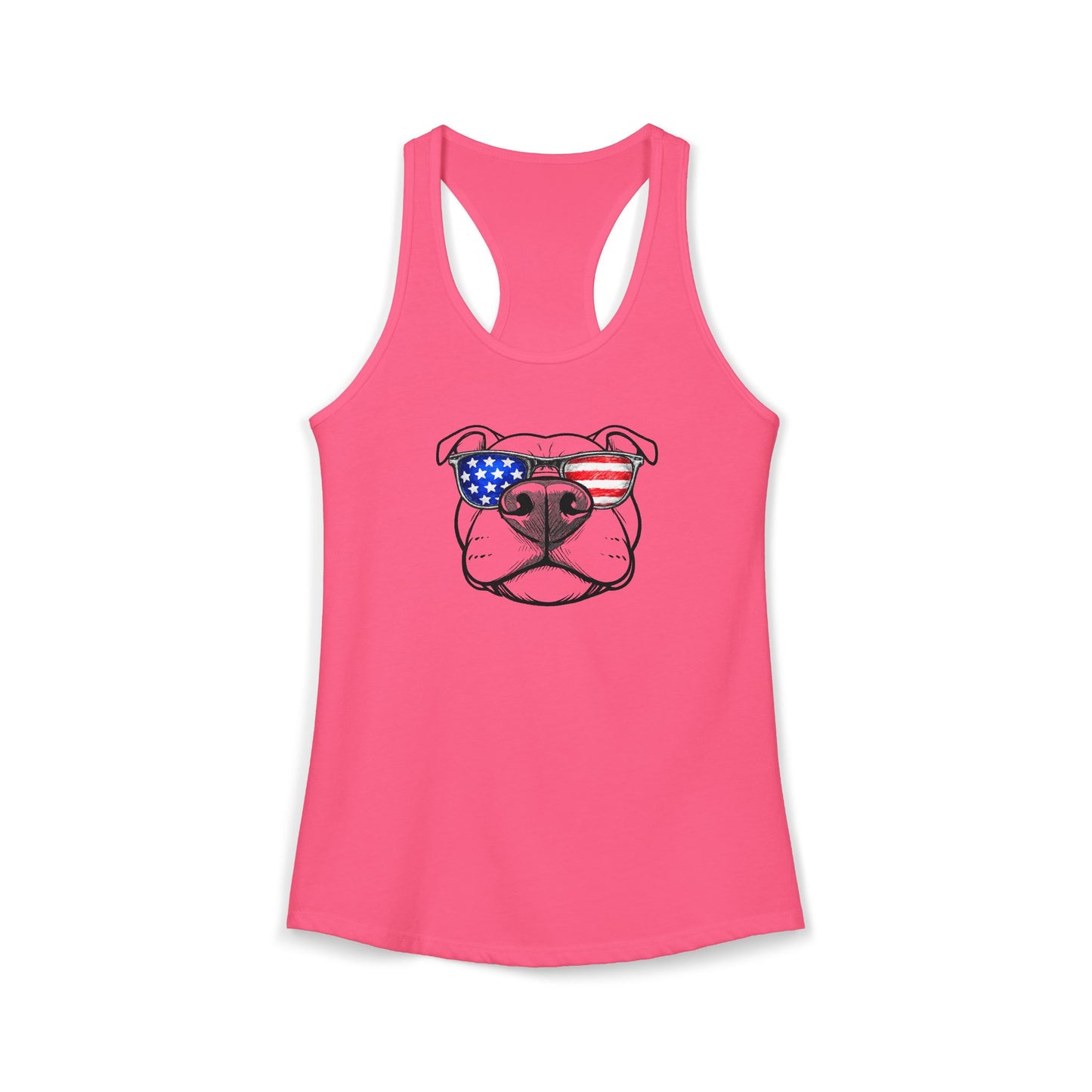 Red, White & BOOP American Bully - Women's Racerback Tanktop