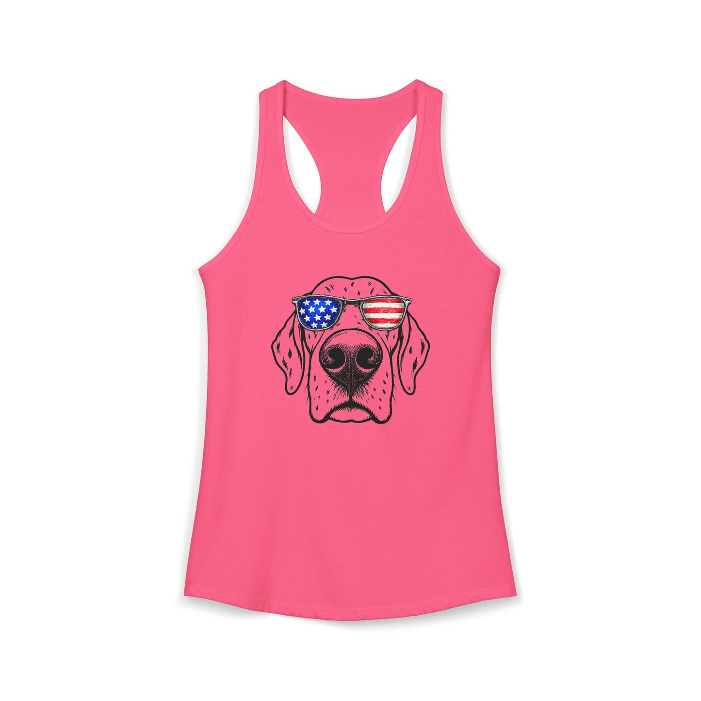 Red, White & BOOP English Pointer - Women's Racerback Tanktop