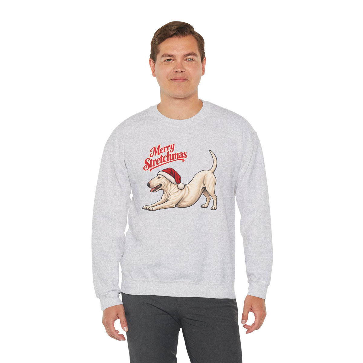 Bull Terrier Christmas Sweatshirt | Merry Stretchmas