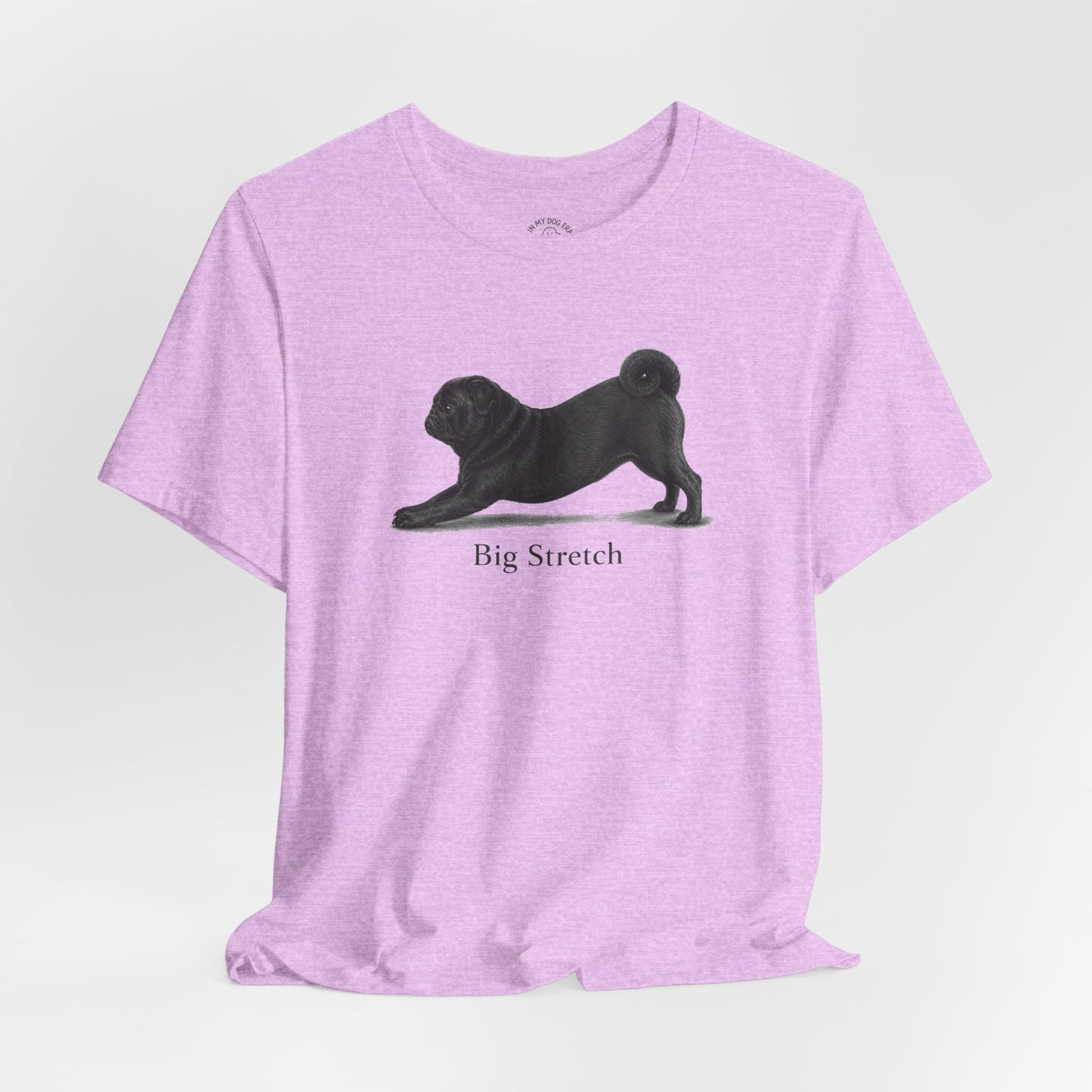 Big Stretch Black Pug T-Shirt