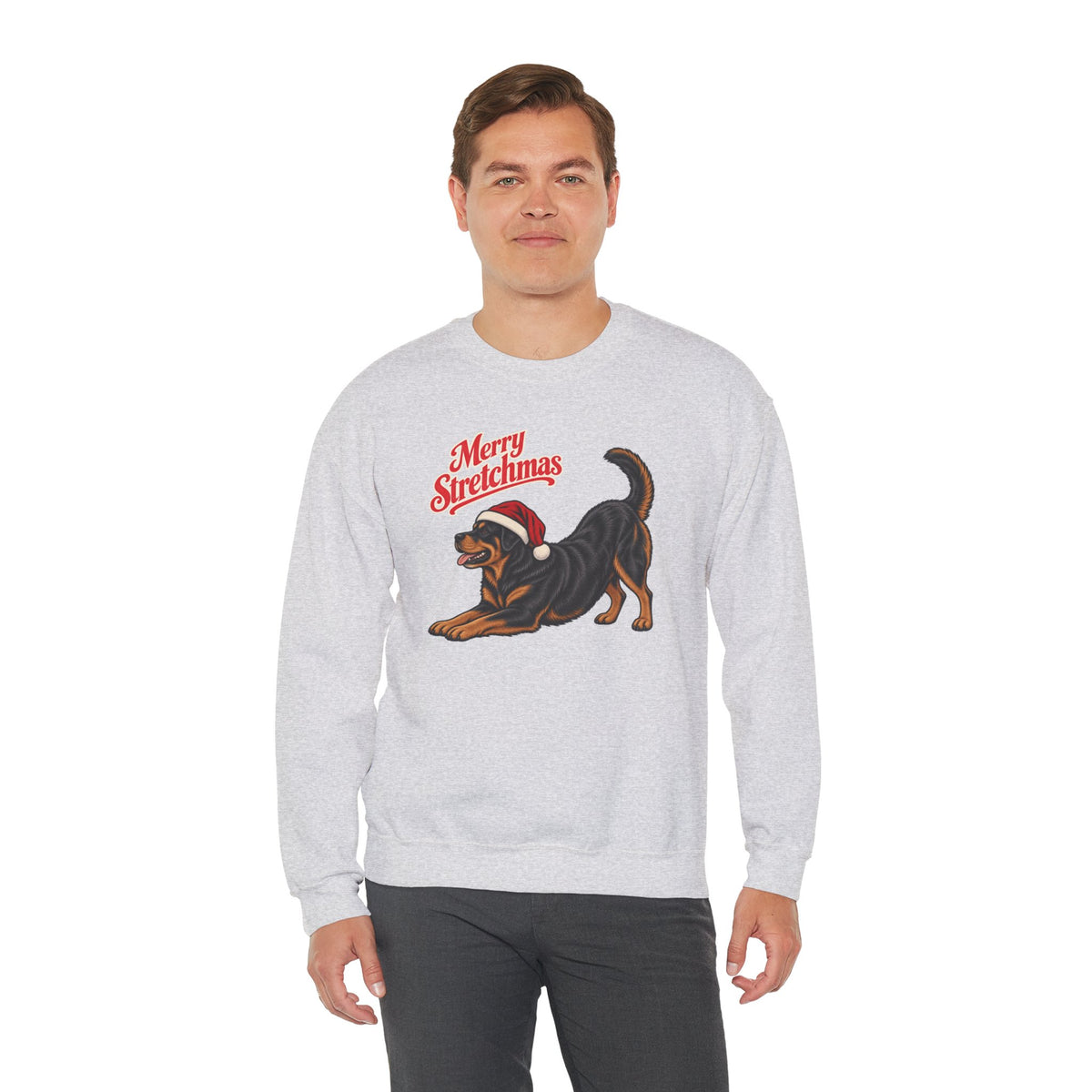 Rottweiler Christmas Sweatshirt | Merry Stretchmas