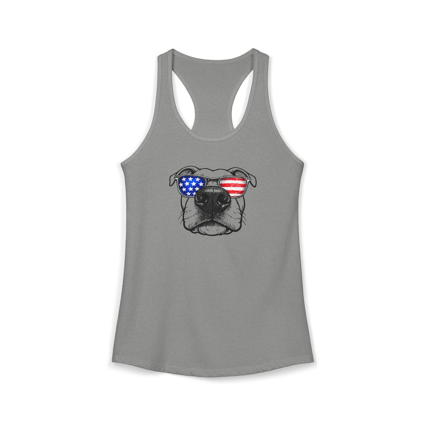 Red, White & BOOP American Staffordshire Terrier - Women's Racerback Tanktop