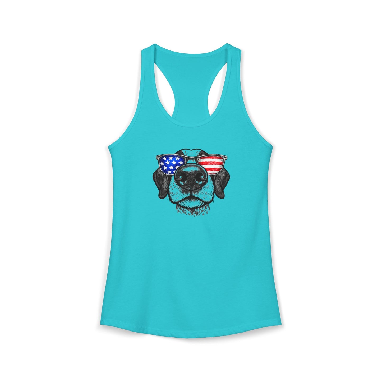 Red, White & BOOP German Shorthaired Pointer - Women's Racerback Tanktop