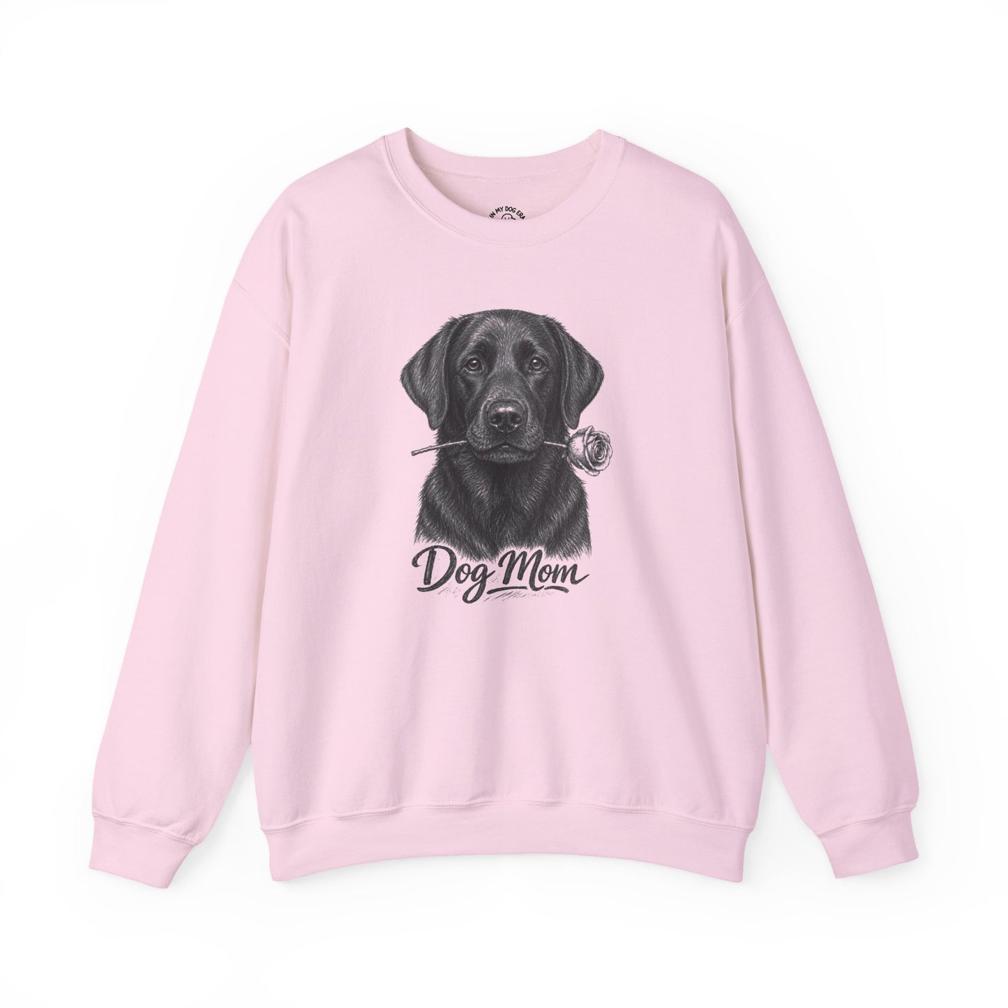 Black Labrador Retriever Dog Mom Sweatshirt (Rose Collection)