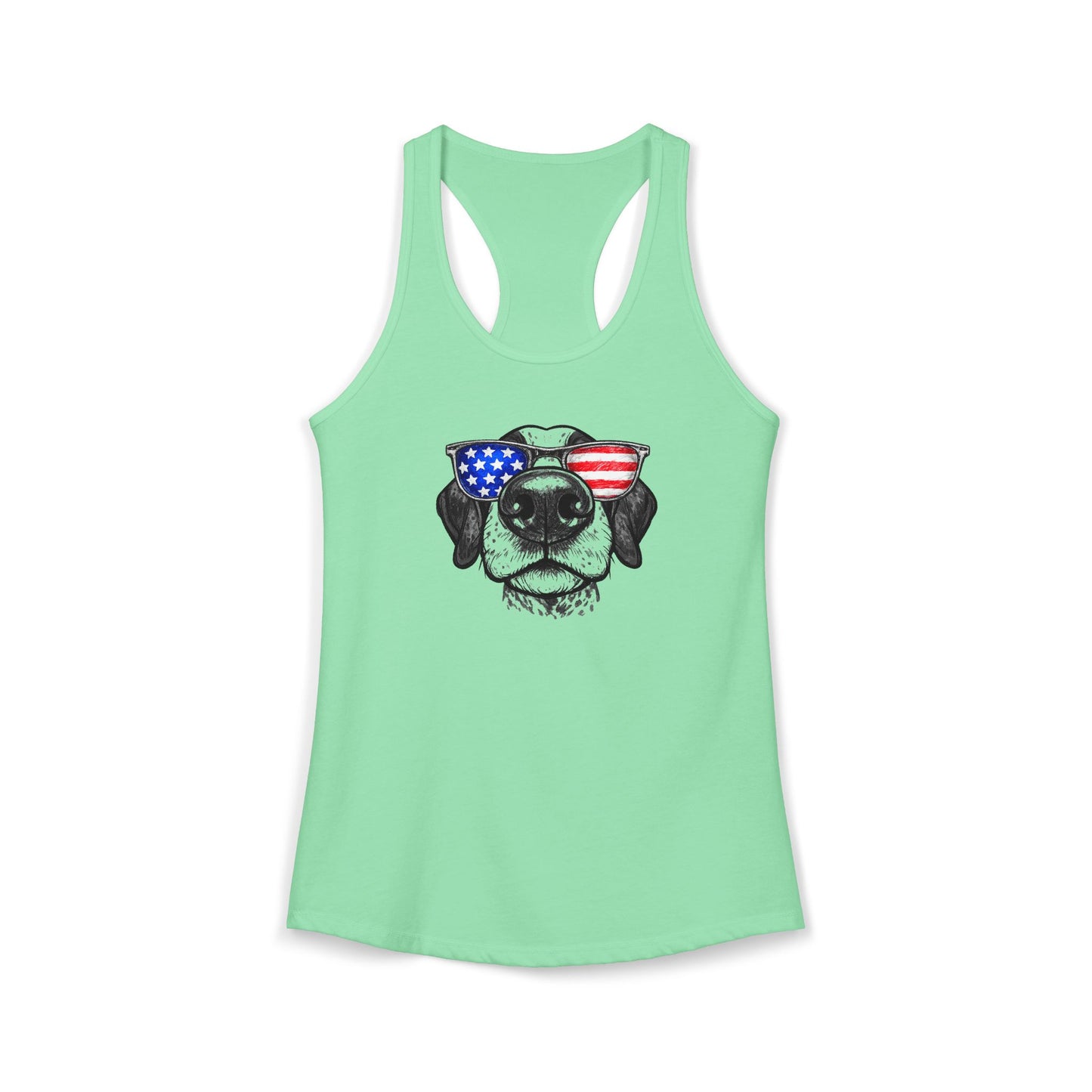 Red, White & BOOP German Shorthaired Pointer - Women's Racerback Tanktop