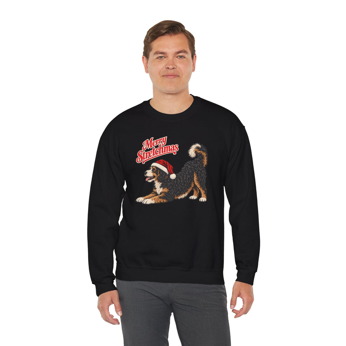 Bernedoodle Christmas Sweatshirt | Merry Stretchmas