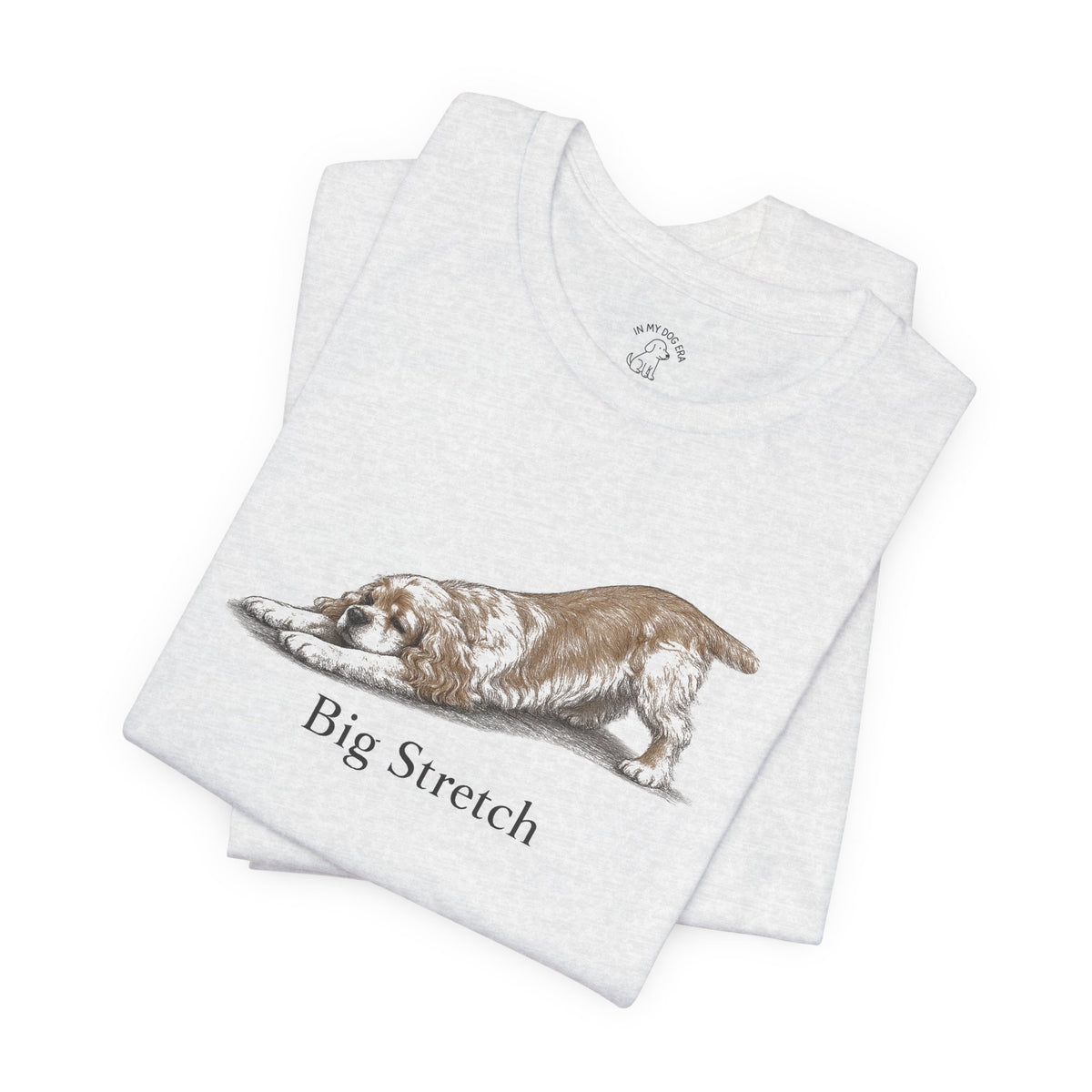 Big Stretch American Cocker Spaniel T-Shirt (Docked Tail)