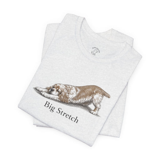 Big Stretch American Cocker Spaniel T-Shirt (Docked Tail)