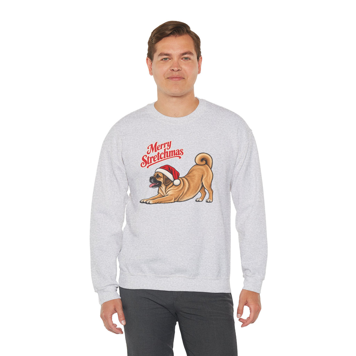 Puggle Terrier Christmas Sweatshirt | Merry Stretchmas