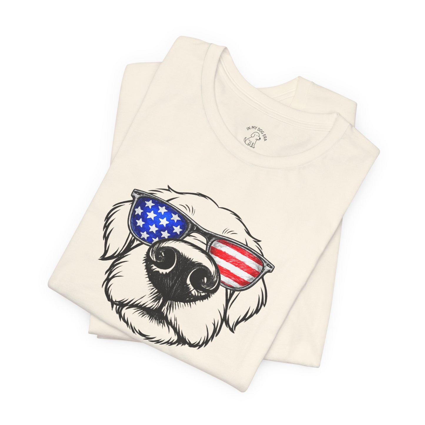Red, White & BOOP Golden Retriever T-Shirt