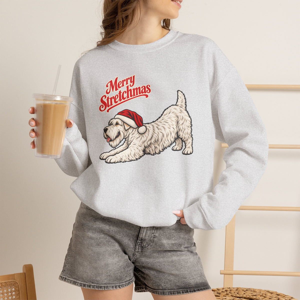 Sealyham Terrier Christmas Sweatshirt | Merry Stretchmas