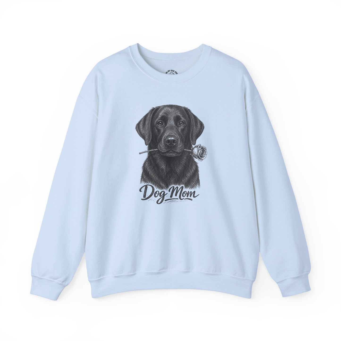 Black Labrador Retriever Dog Mom Sweatshirt (Rose Collection)