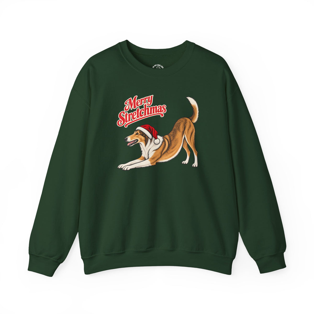 Smooth Collie Christmas Sweatshirt | Merry Stretchmas