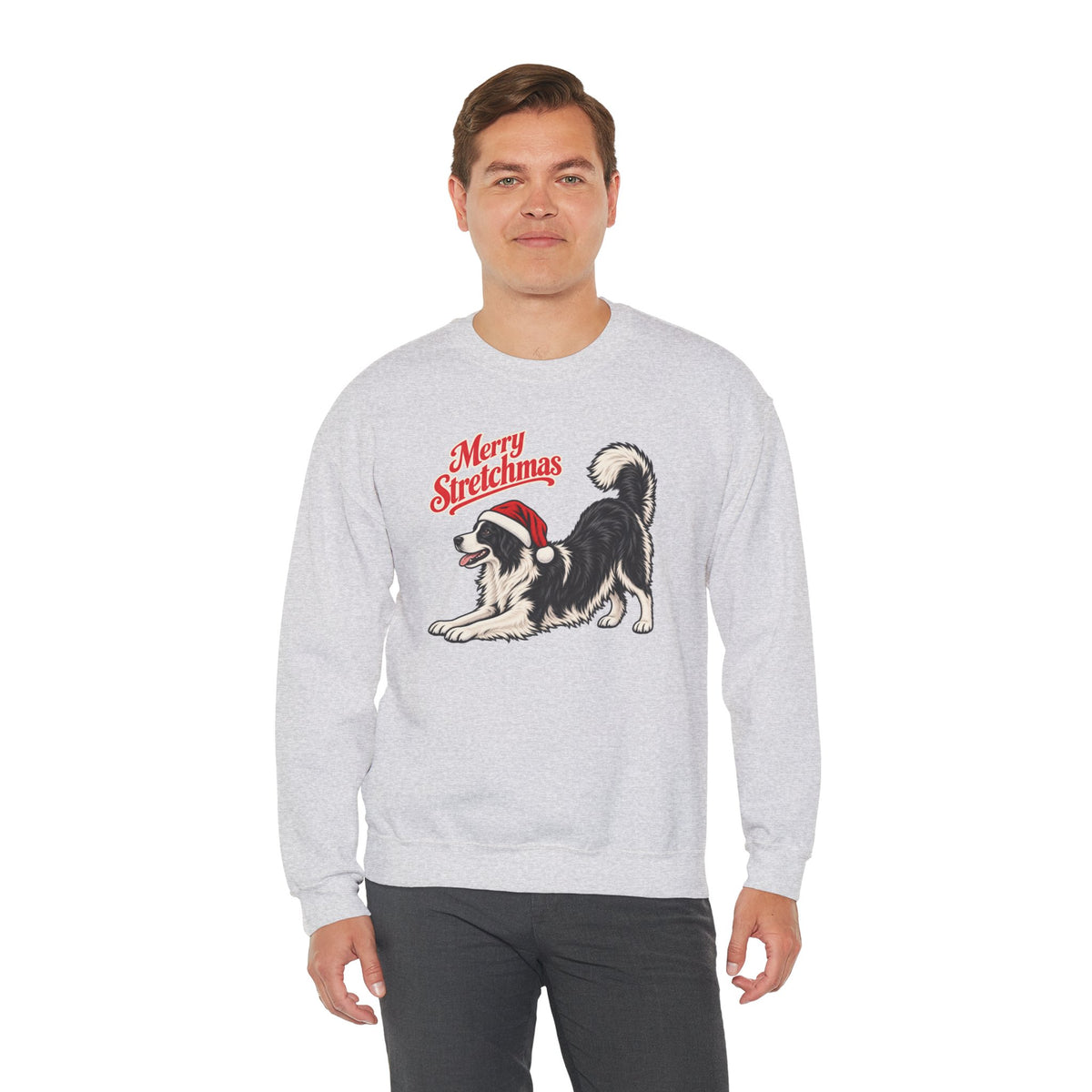 Border Collie Christmas Sweatshirt | Merry Stretchmas
