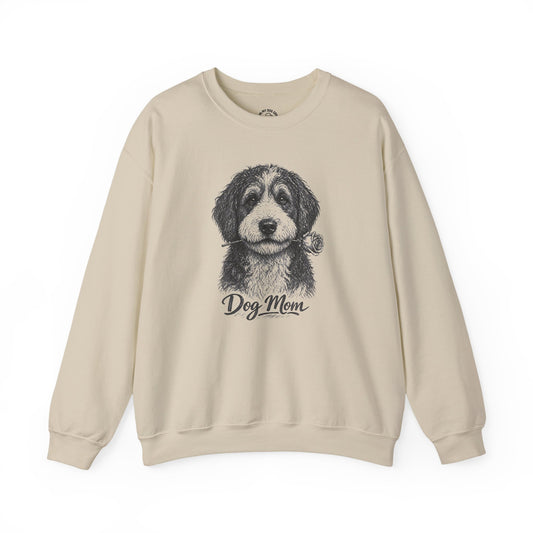 Bernedoodle Dog Mom Sweatshirt (Rose Collection)