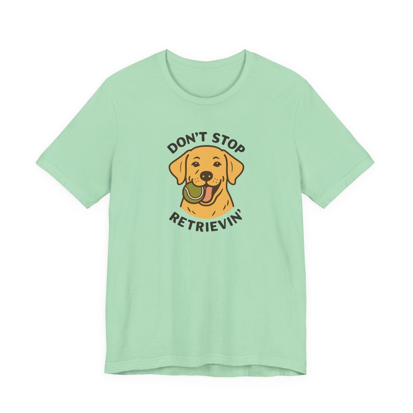 Yellow Lab Don't Stop Retrievin' Tee