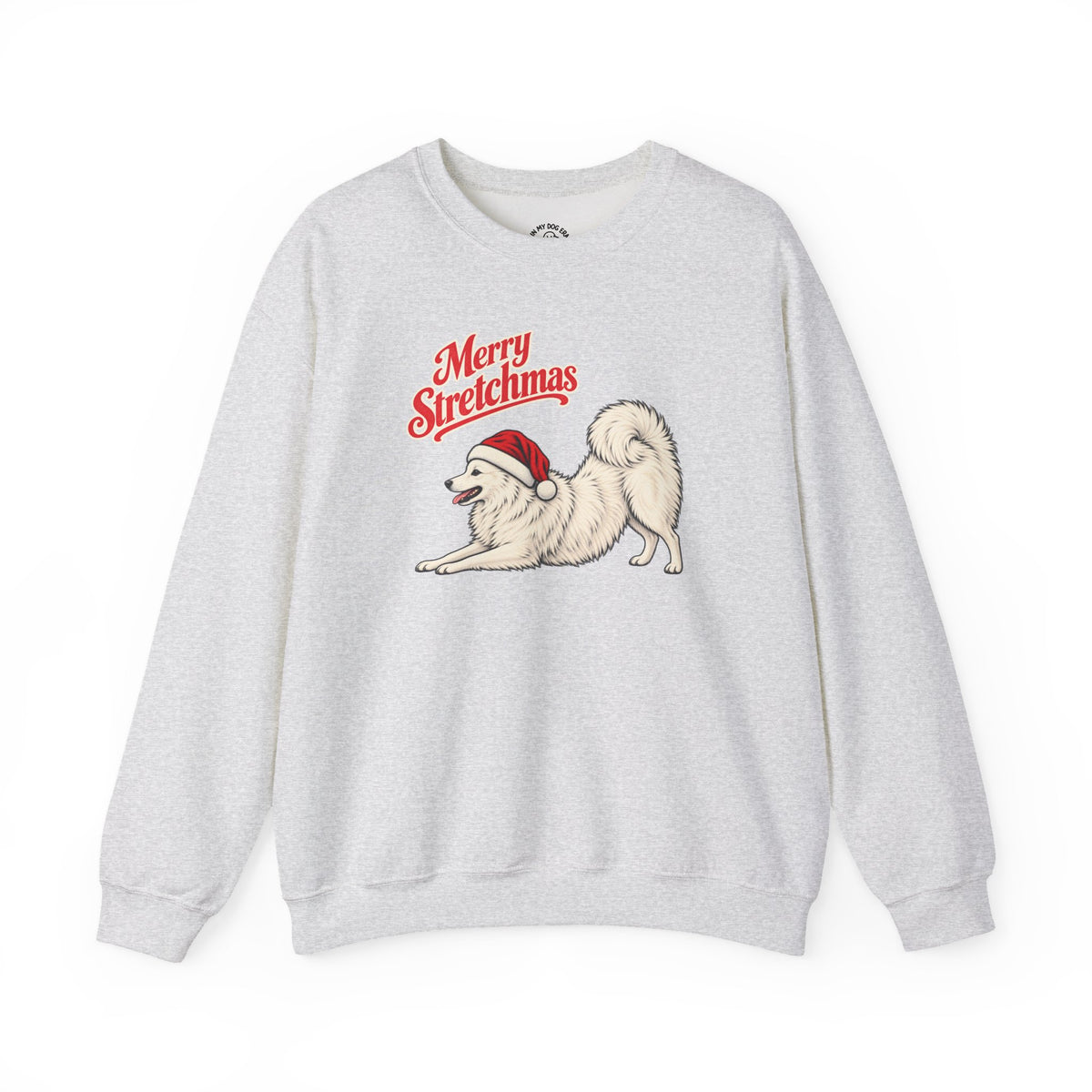 Japanese Spitz Christmas Sweatshirt | Merry Stretchmas