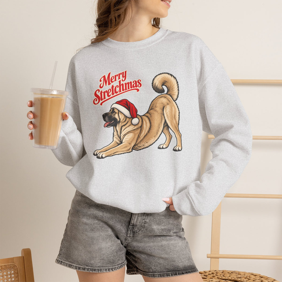 Anatolian Shepherd Christmas Sweatshirt | Merry Stretchmas