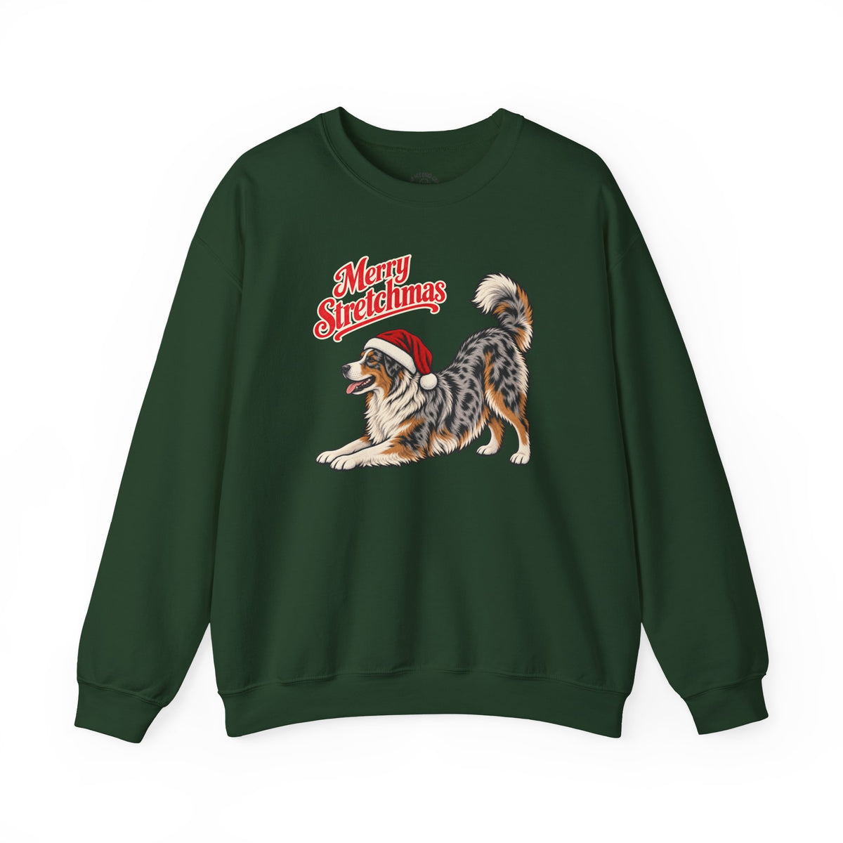 Australian Shepherd Christmas Sweatshirt | Merry Stretchmas
