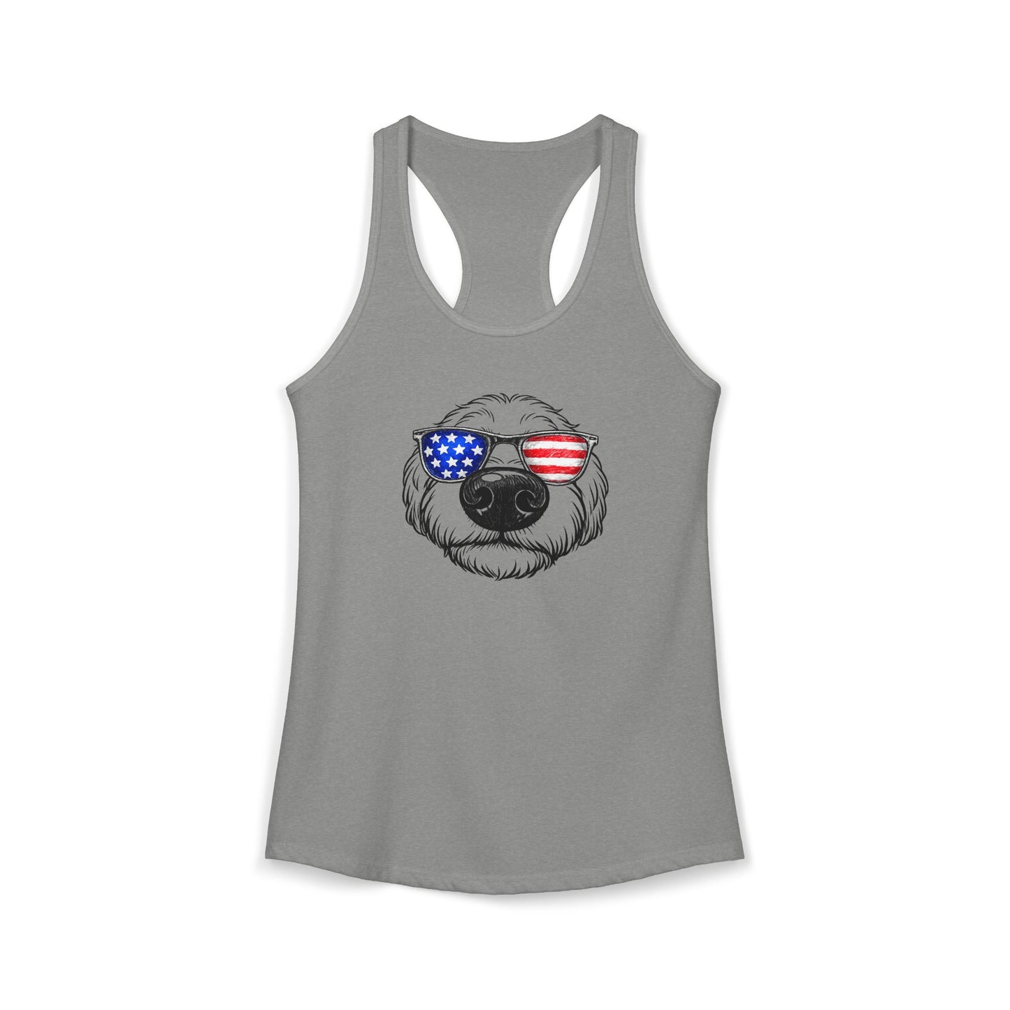 Red, White & BOOP Goldendoodle - Women's Racerback Tanktop