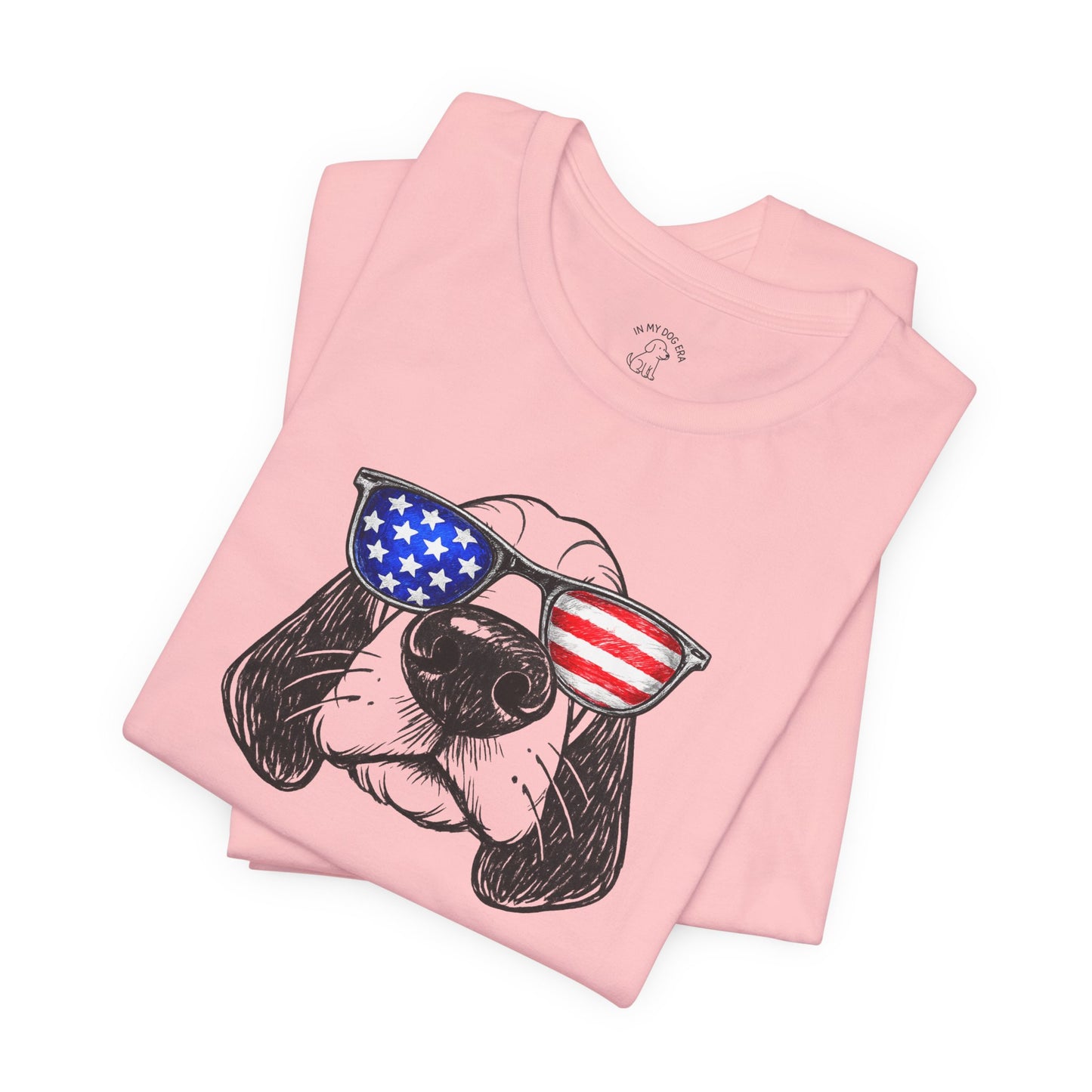 Red, White & BOOP Basset Hound T-Shirt
