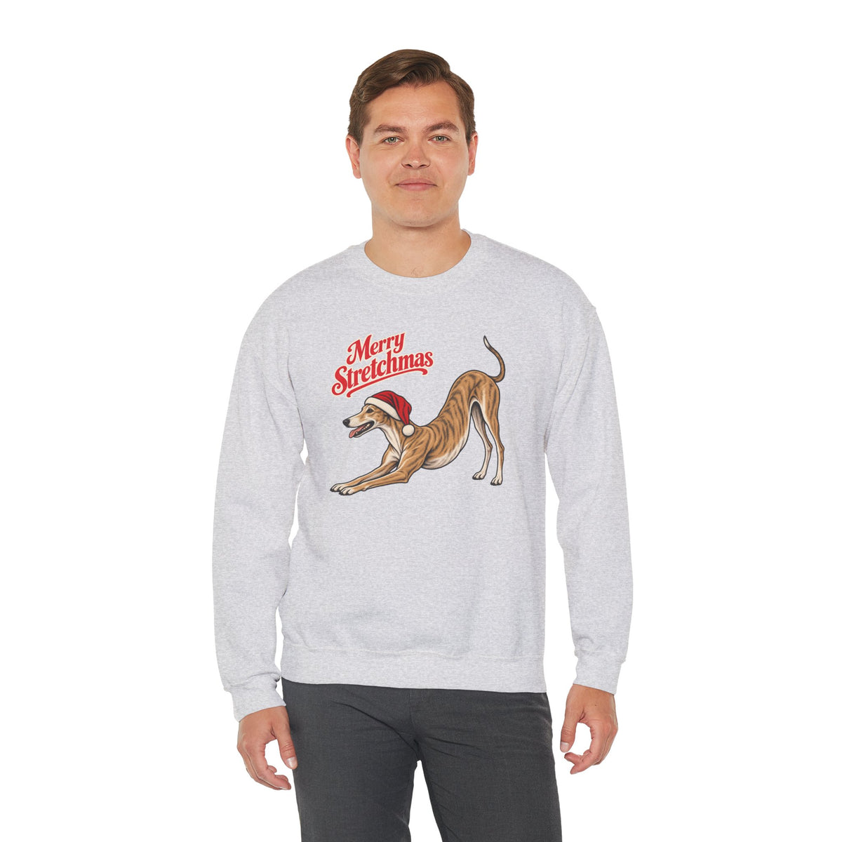Greyhound Christmas Sweatshirt | Merry Stretchmas
