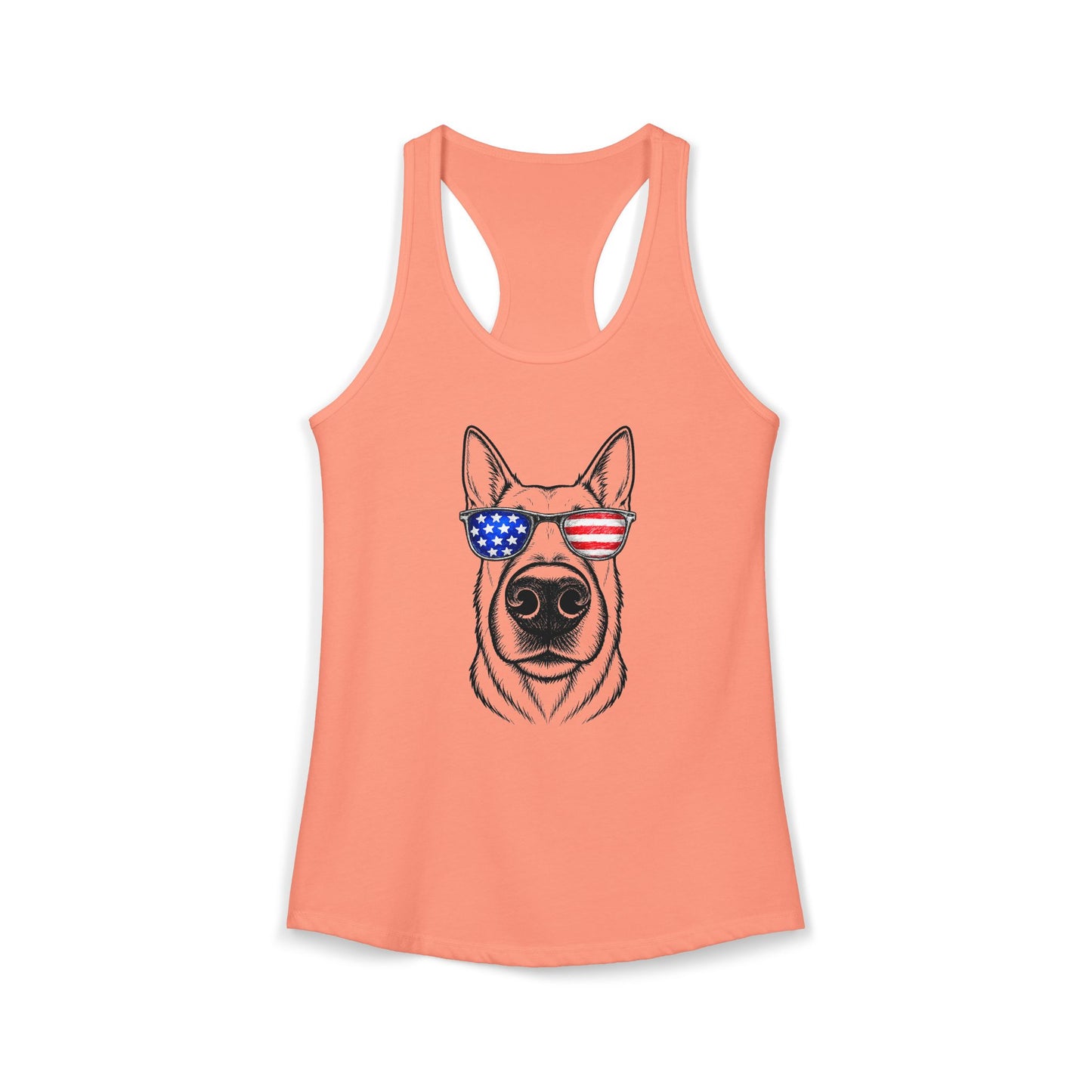 Red, White & BOOP Belgian Malinois - Women's Racerback Tanktop