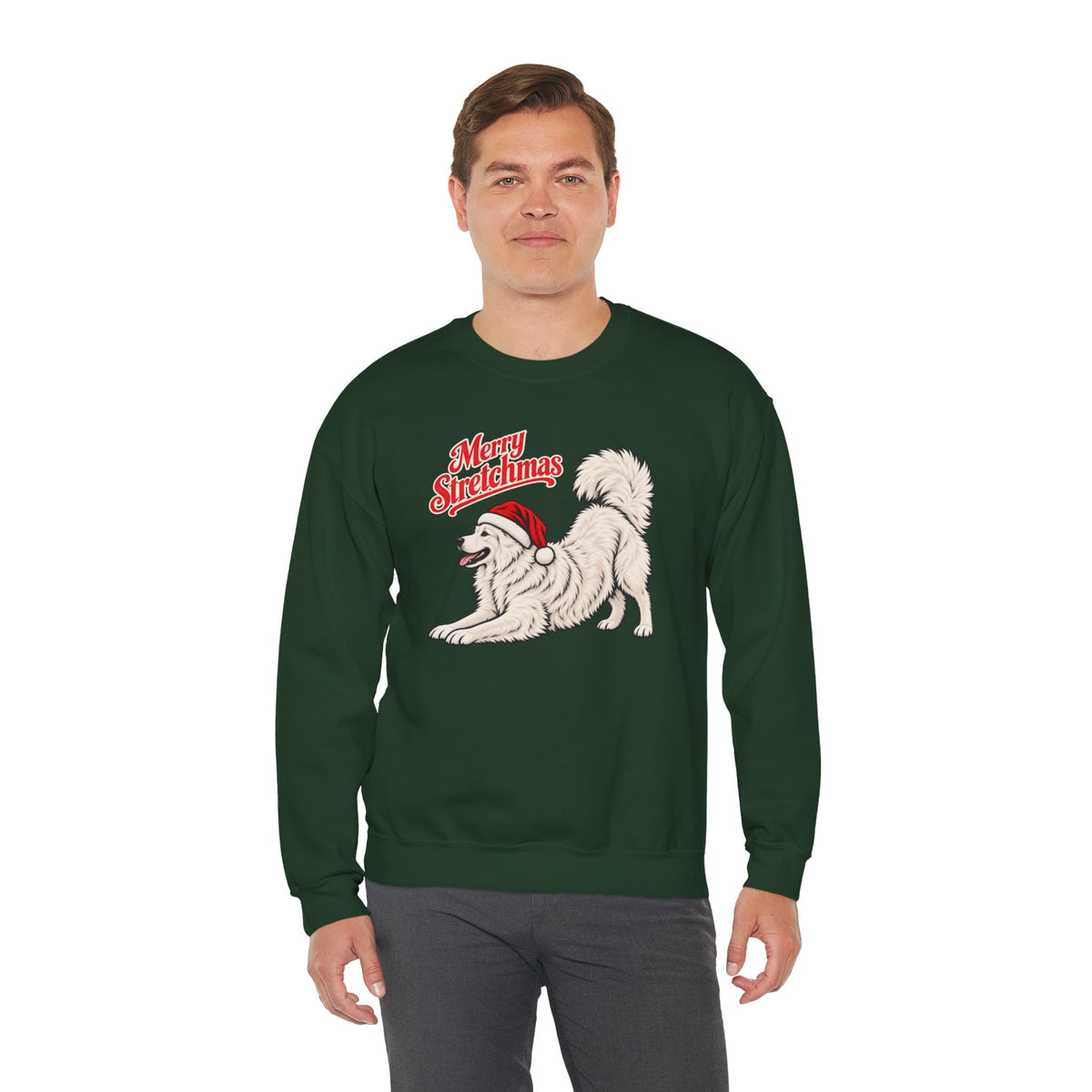 Samoyed Christmas Sweatshirt | Merry Stretchmas