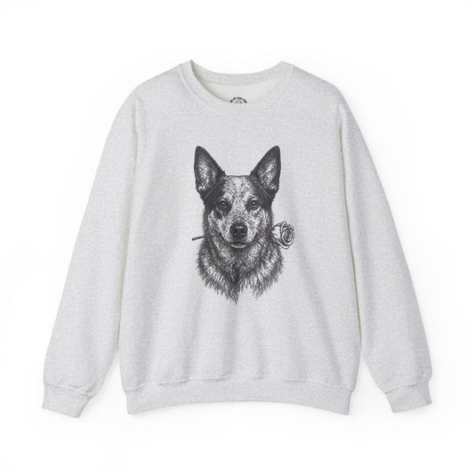 Australian Cattle Dog Heeler Rose Collection Sweatshirt