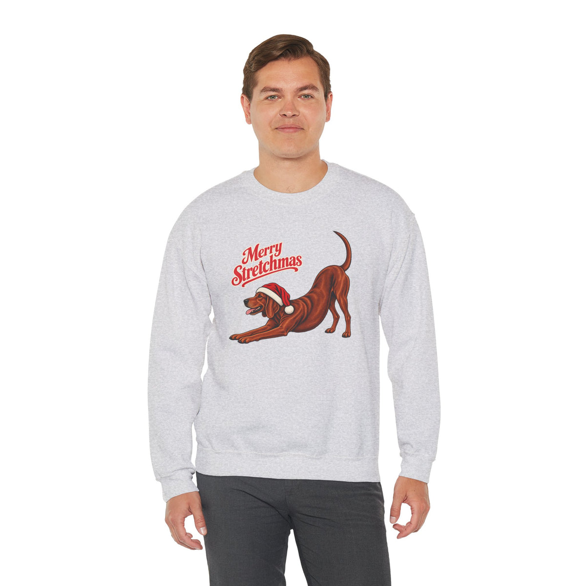 Redbone Coonhound Christmas Sweatshirt | Merry Stretchmas
