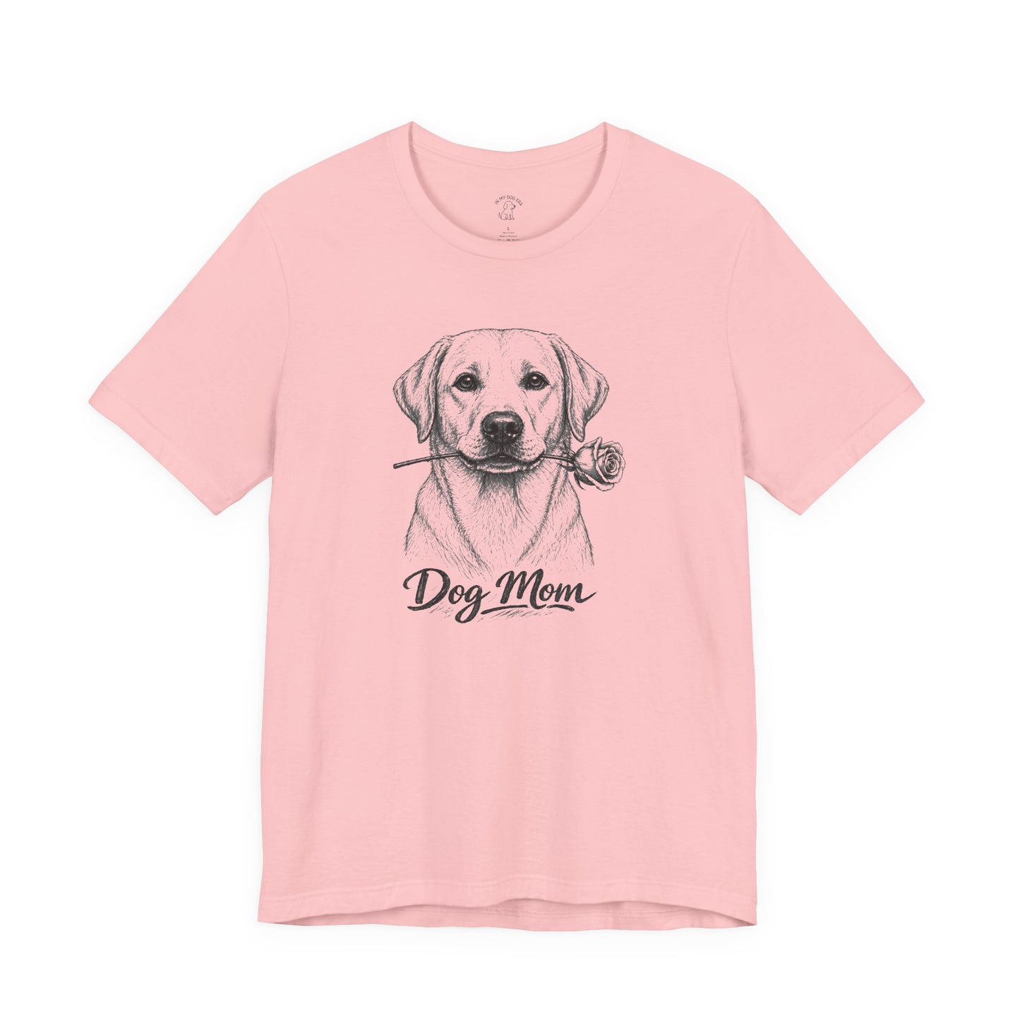 Yellow Labrador Retriever Dog Mom T-Shirt (Rose Collection)