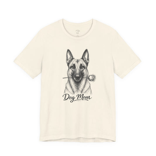 Belgian Malinois Dog Mom T-Shirt (Rose Collection)