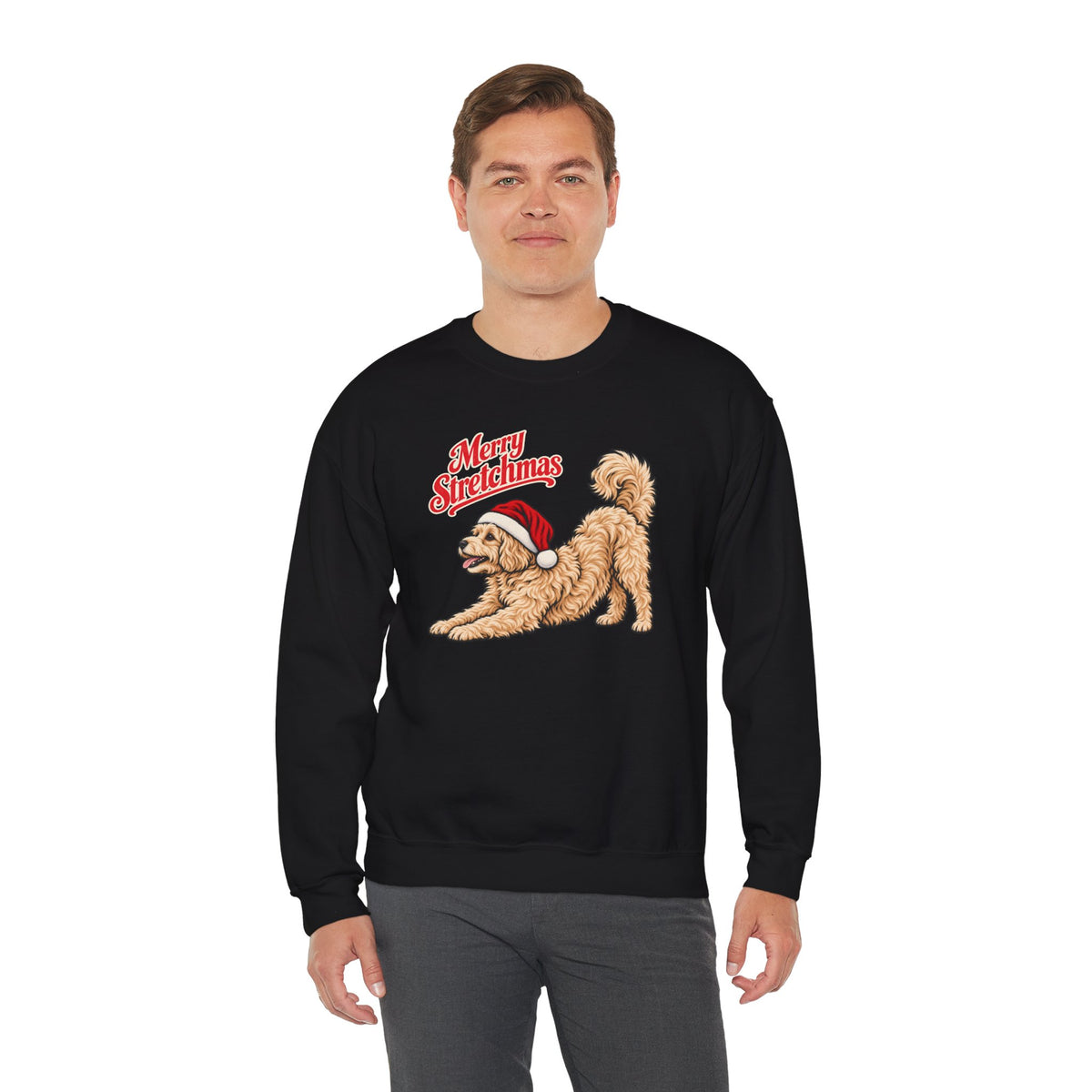 Maltipoo Christmas Sweatshirt | Merry Stretchmas