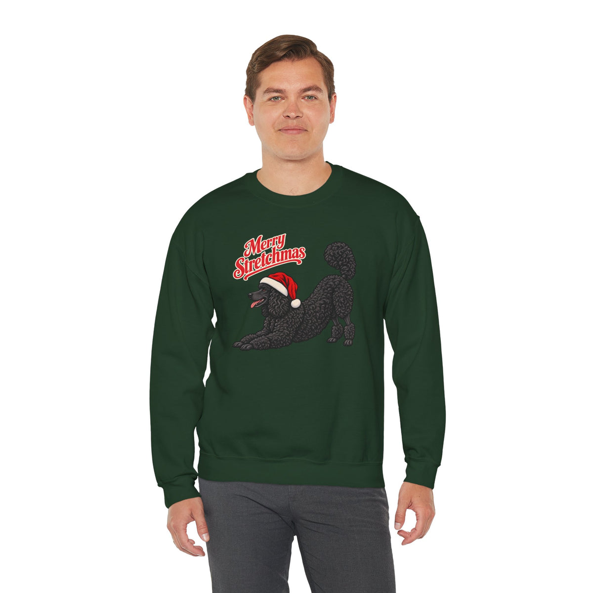 Black Poodle Christmas Sweatshirt | Merry Stretchmas
