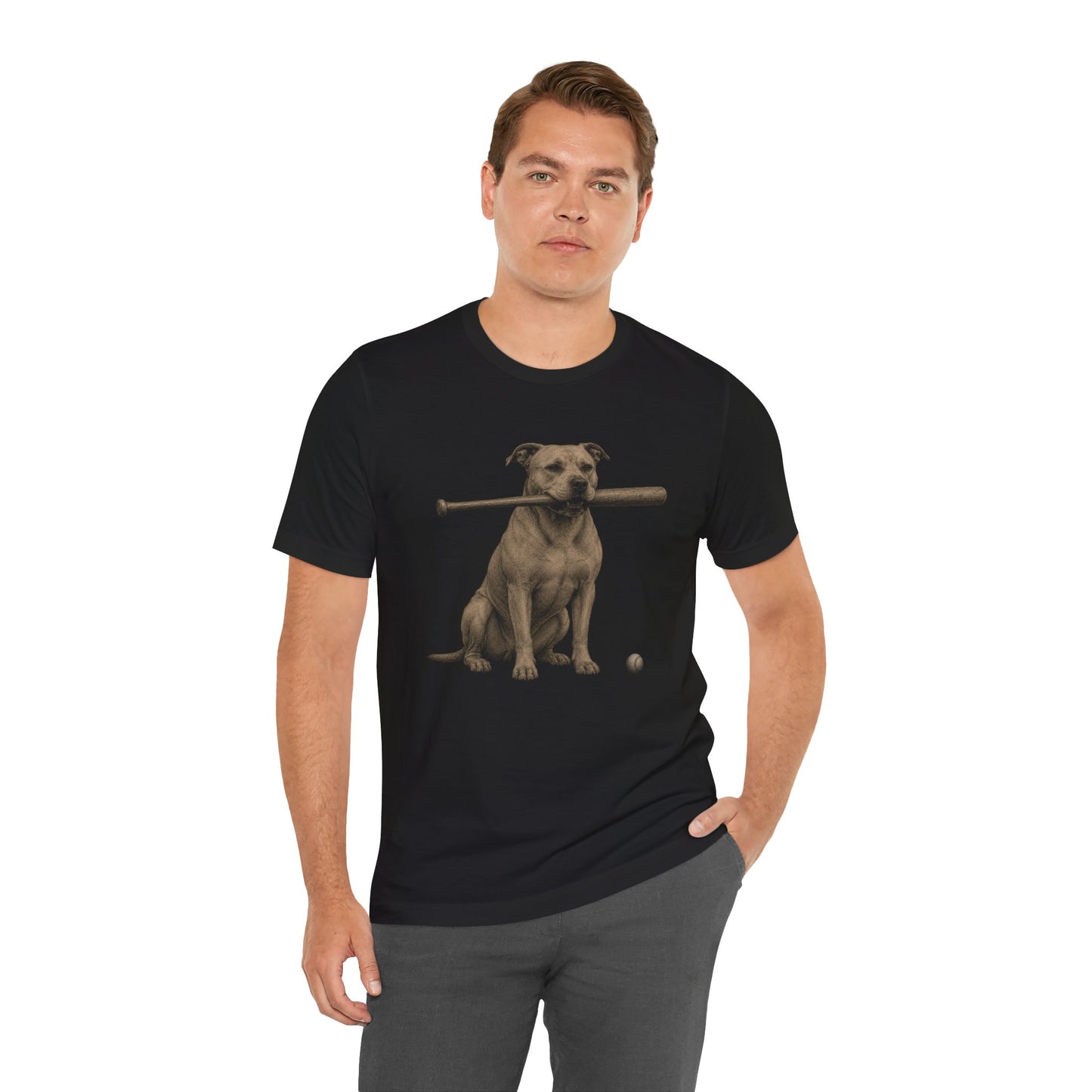 Bat Dog Pit Bull (Tan) T-Shirt