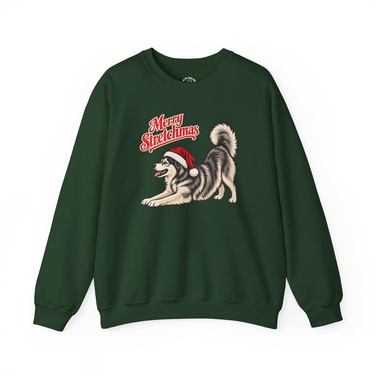 Pomsky Christmas Sweatshirt | Merry Stretchmas