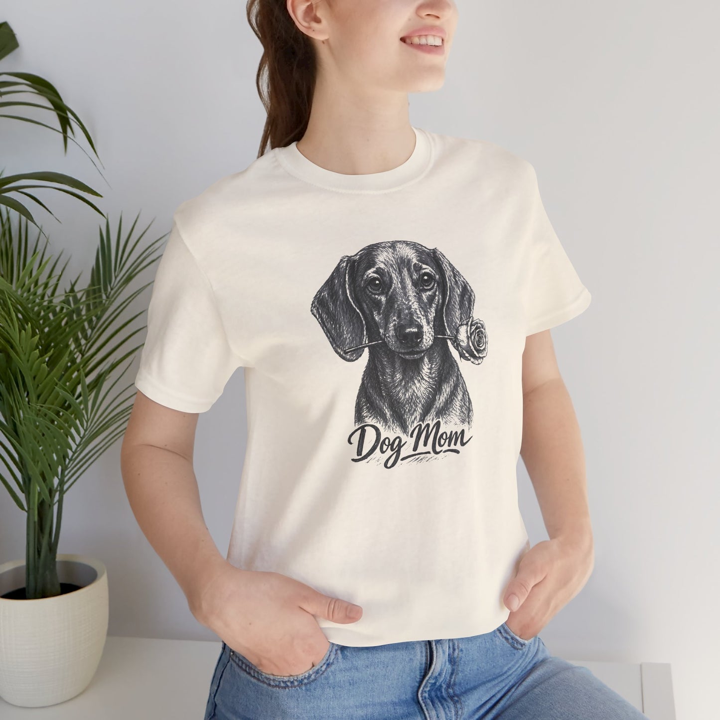 Dachshund Dog Mom T-Shirt (Rose Collection)