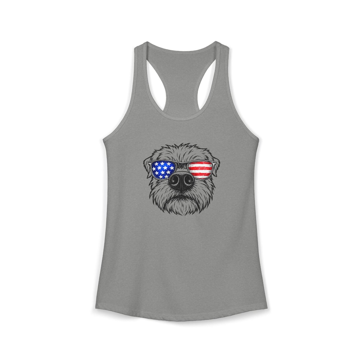 Red, White & BOOP Affenpinscher - Women's Racerback Tanktop
