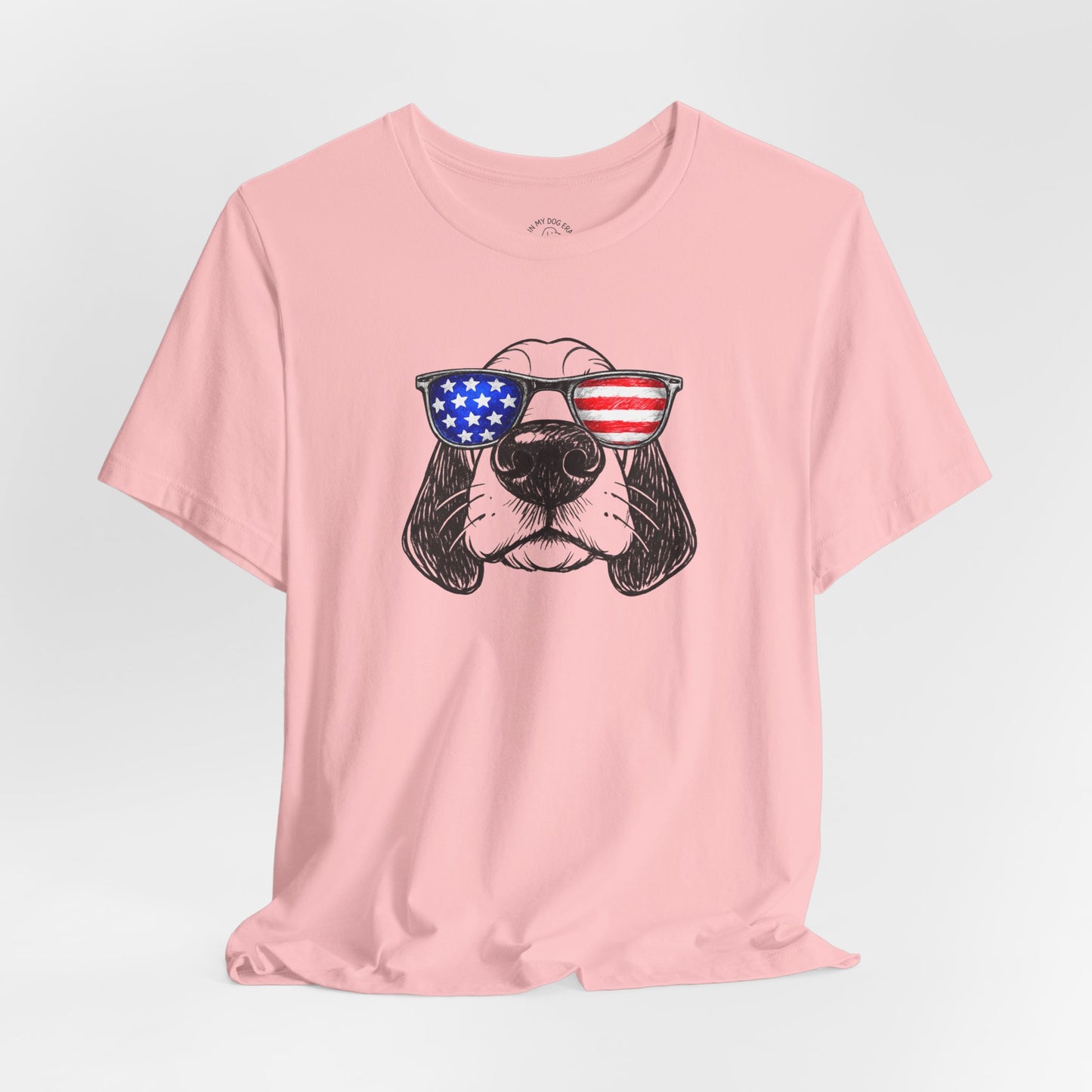 Red, White & BOOP Basset Hound T-Shirt