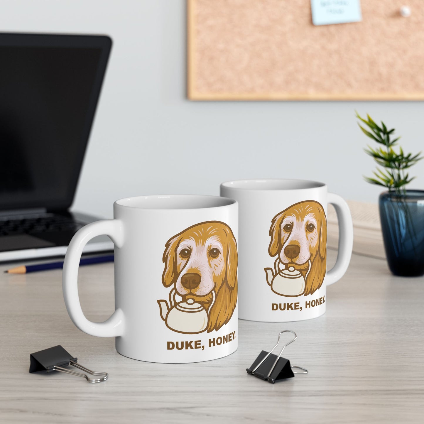 Duke, Honey Coffee Mug (White)