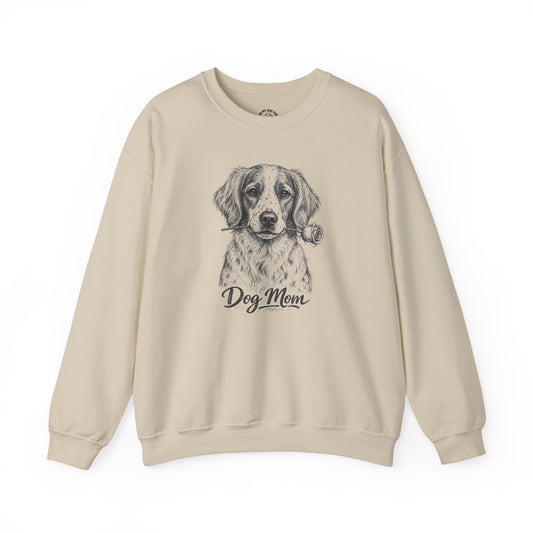 Brittany Dog Mom Sweatshirt (Rose Collection)