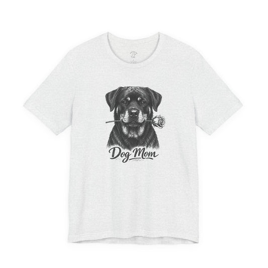 Rottweiler Dog Mom T-Shirt (Rose Collection)