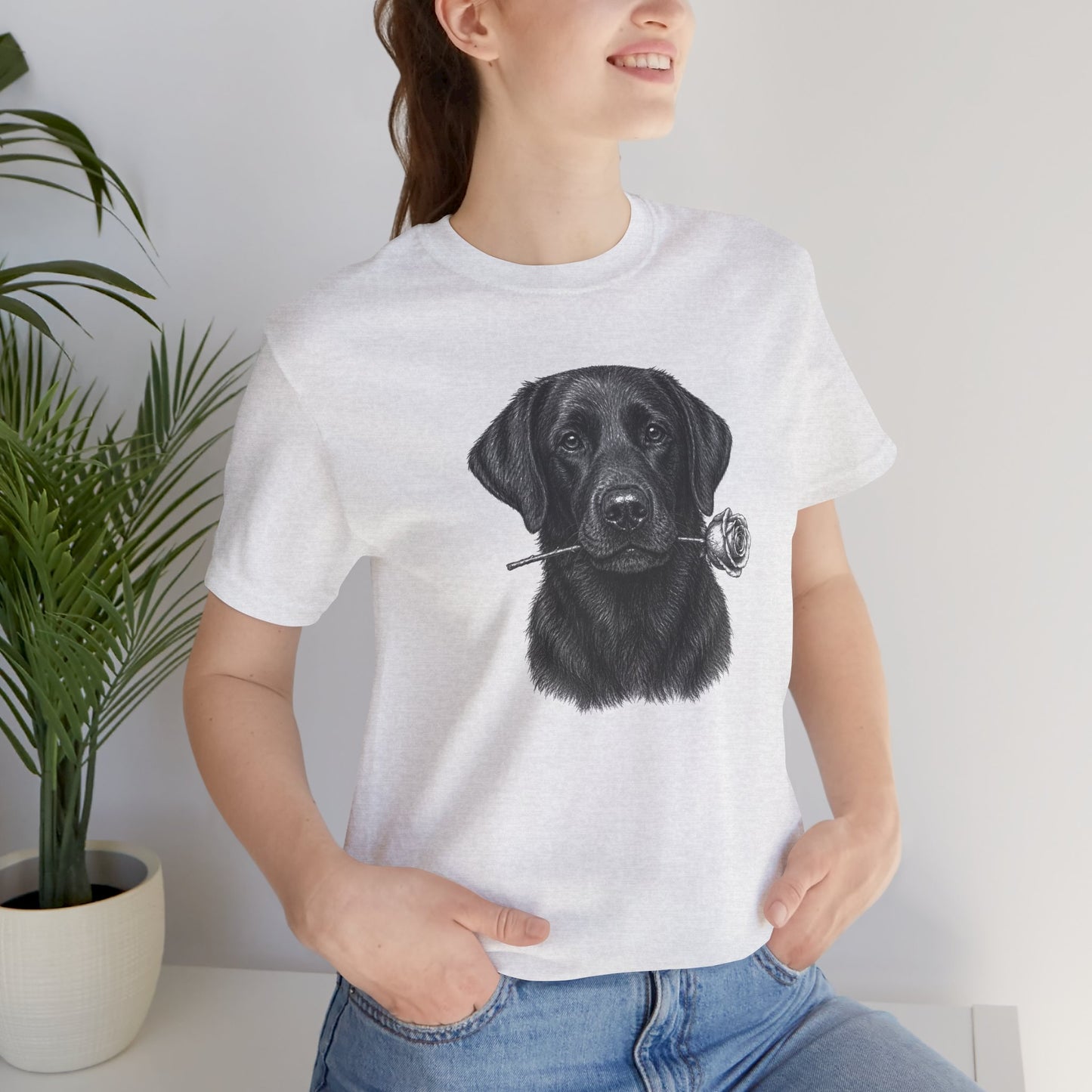 Black Labrador Retriever Rose Collection T-Shirt
