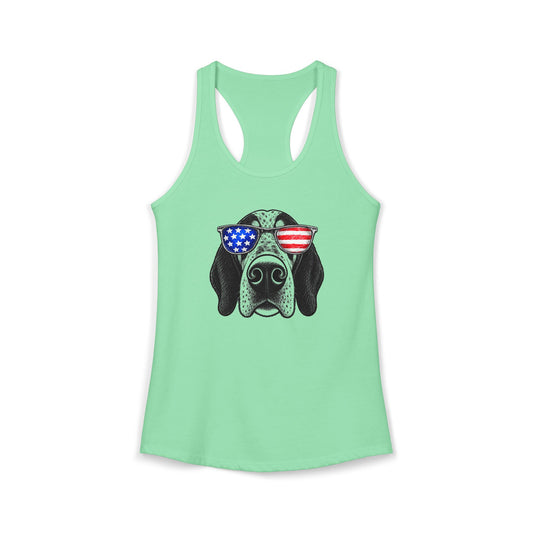 Red, White & BOOP Bluetick Coonhound - Women's Racerback Tanktop