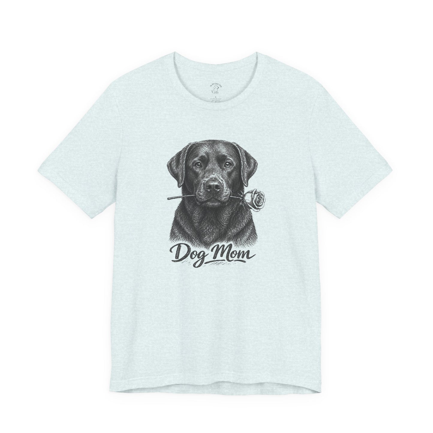 Chocolate Labrador Retriever Dog Mom T-Shirt (Rose Collection)