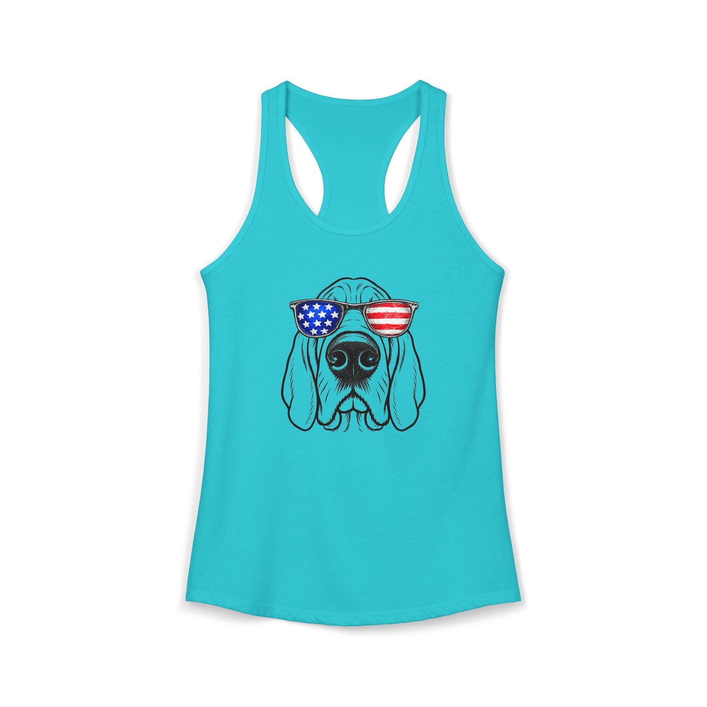 Red, White & BOOP Bloodhound - Women's Racerback Tanktop