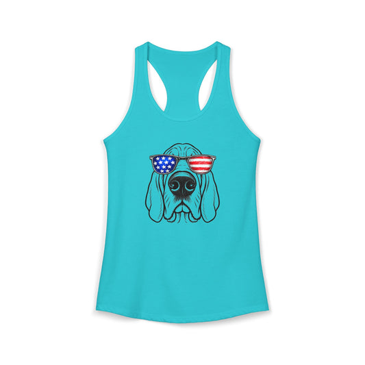 Red, White & BOOP Bloodhound - Women's Racerback Tanktop