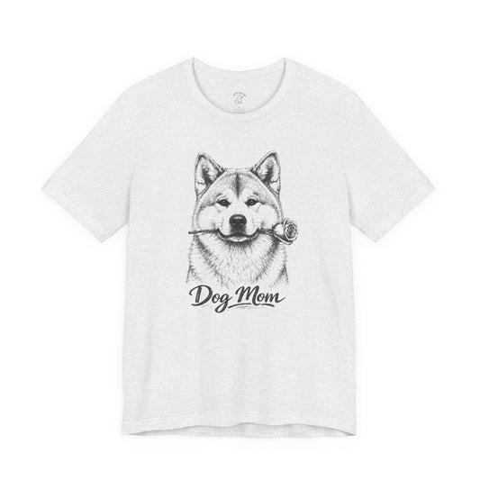 Akita Dog Mom T-Shirt (Rose Collection)